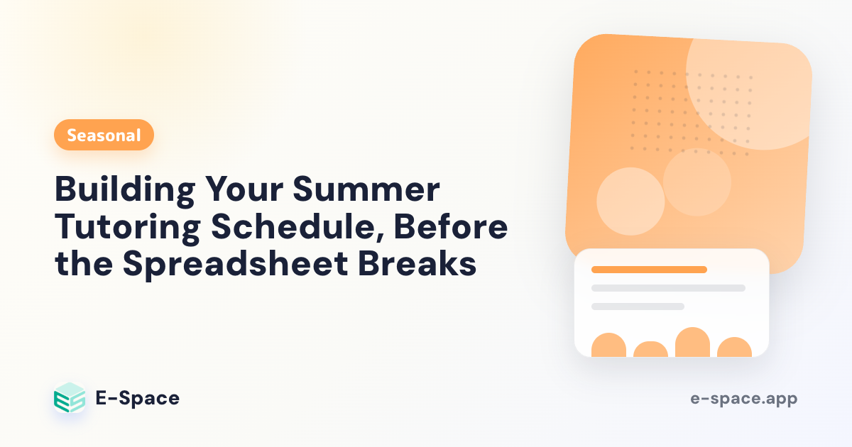 Building Your Summer Tutoring Schedule